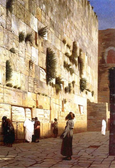O Muro das Lamentações, em Jerusalém, 1869 de Jean Leon Gerome